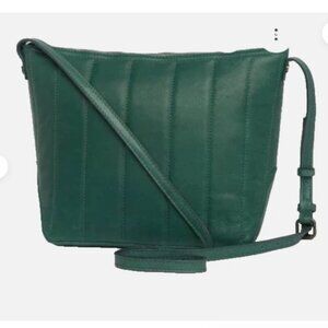 American Leather Quilted Crossbody Bag Hunter Green Dayton NWT